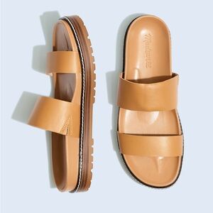 Madewell The Charley Double Strap Slide Sandal